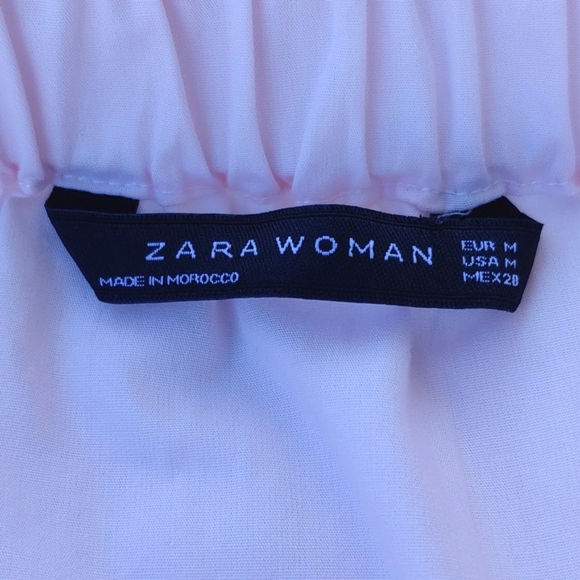 Zara Women Boatneck Pink Cotton Top in Medium - Picture 9 of 14